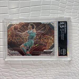 2023 Panini Prism  #112 LaMelo Ball Fireworks Fast Break  Graded 9.5 Mint+
